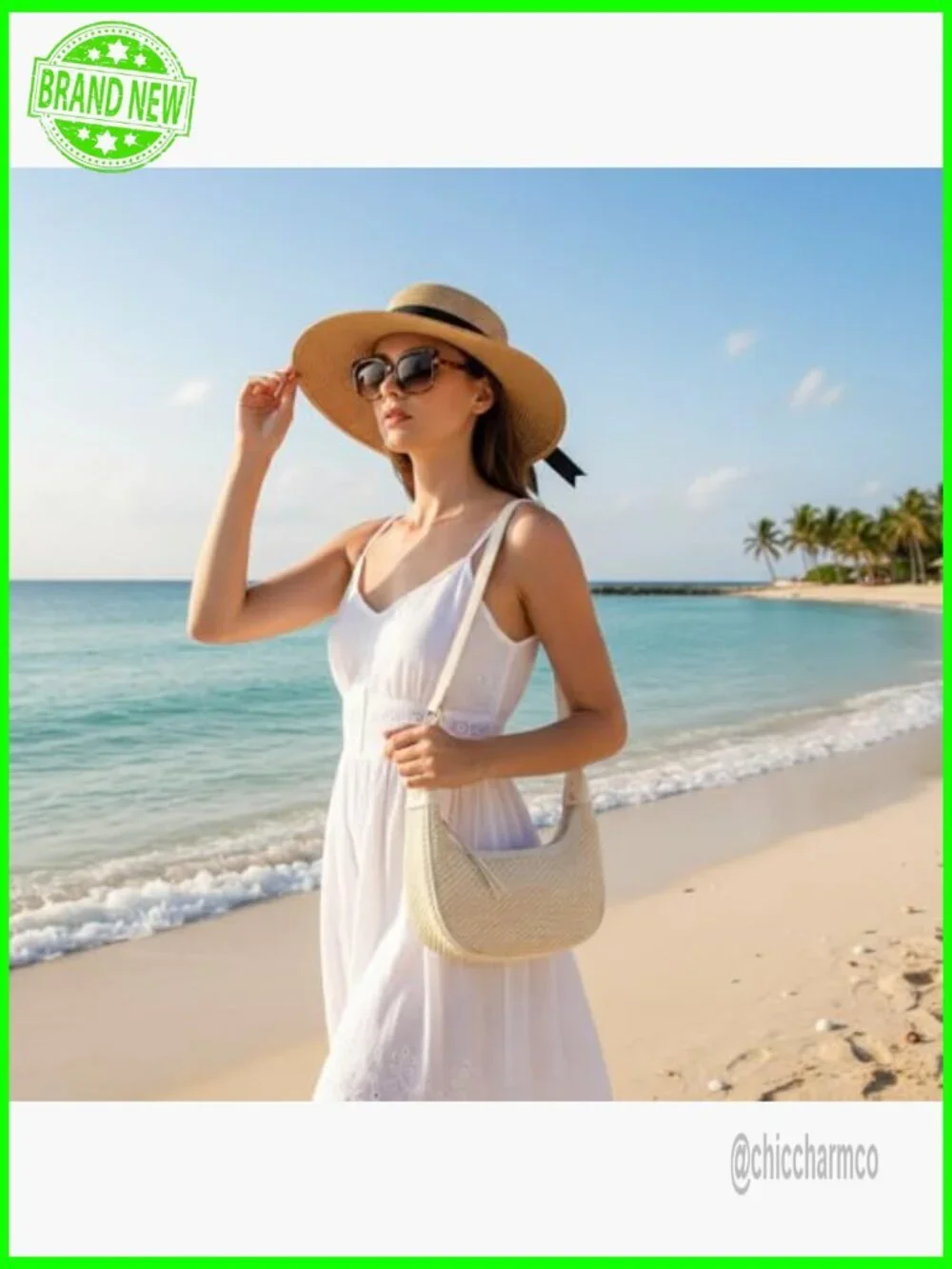 Straw Hobo Tote Bag with Adjustable Strap for Beach Summer Casual